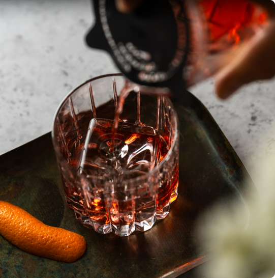 Cocktail with Clear Ice